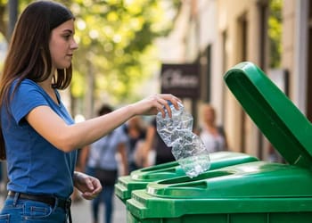 Chica aplicando la economía circular