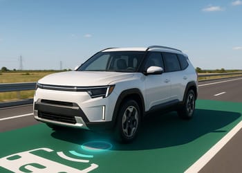 Carretera con carga inalámbrica para vehículos eléctricos