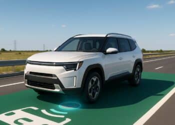Carretera con carga inalámbrica para vehículos eléctricos