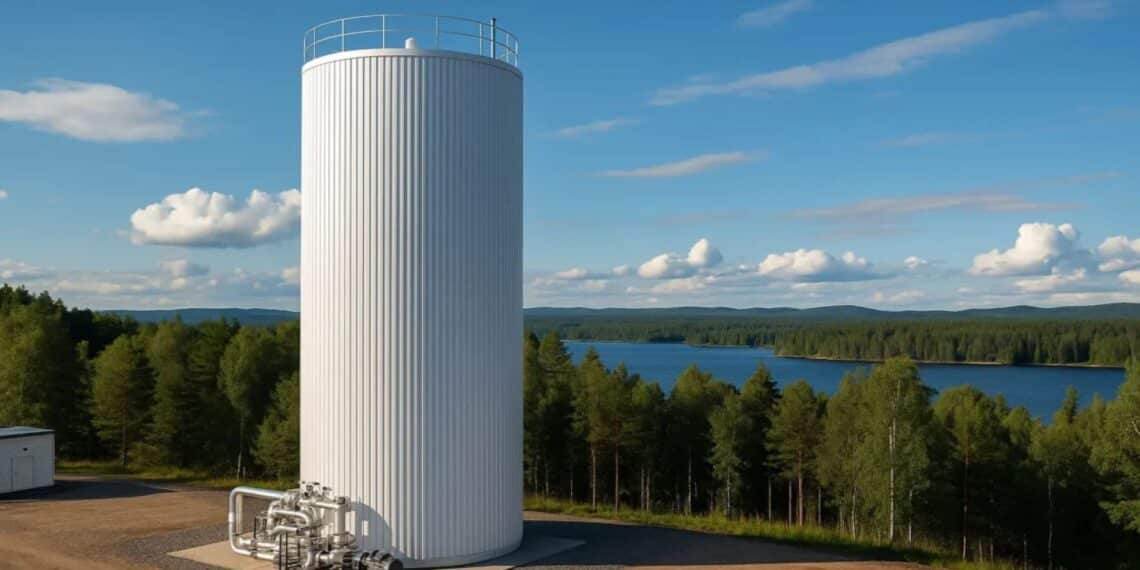 Silo aislado con baterías de arena a 500 °C conectado a red de calor