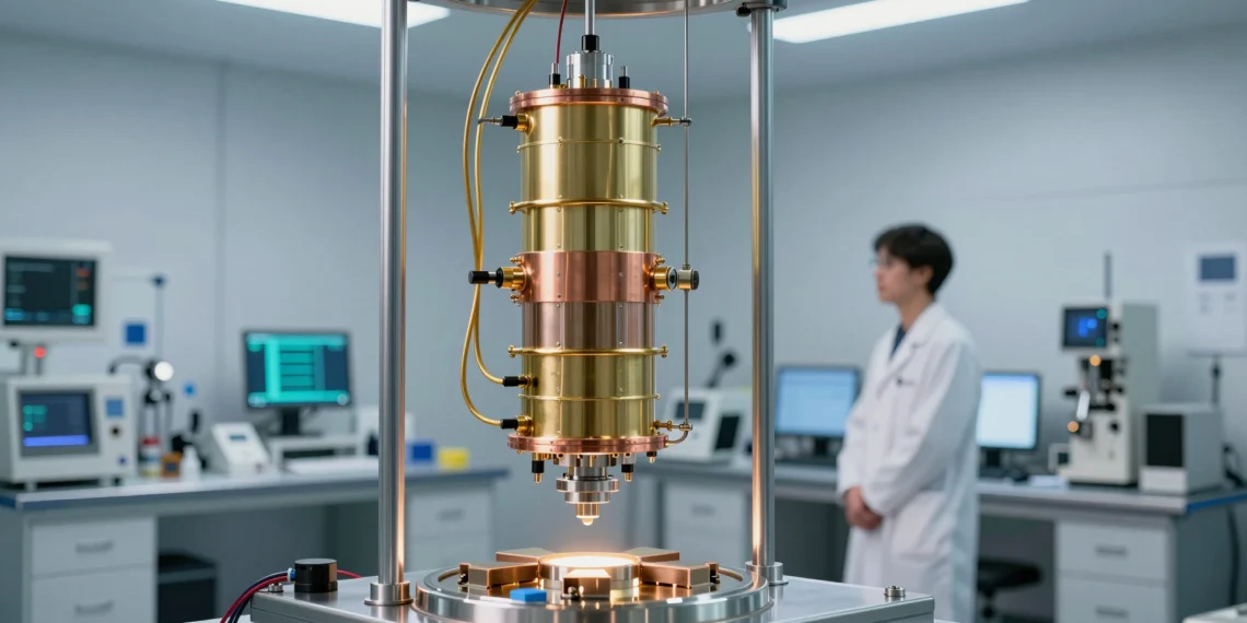 Científicos finlandeses detectan una señal de energía casi imperceptible que podría revelar los secretos de la materia oscura 1 Laboratorio criogénico de física cuántica en la Universidad Aalto con calorímetro superconductor en refrigerador de dilución
