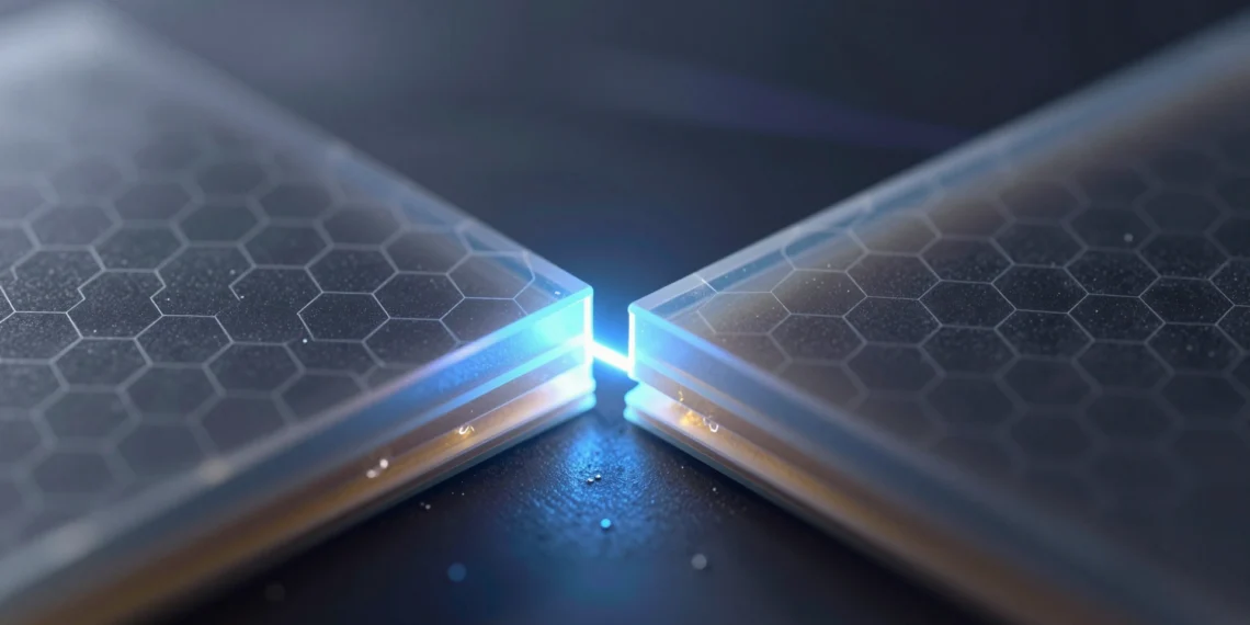 Un hueco más pequeño que un átomo de azufre podría detener la miniaturización de los chips del futuro 1 Cierre de un hueco microscópico entre capas atómicas en semiconductores