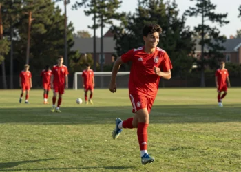 Lamine Yamal entrenando con la selección española en Georgia, EE.UU., durante la preparación para el Mundial