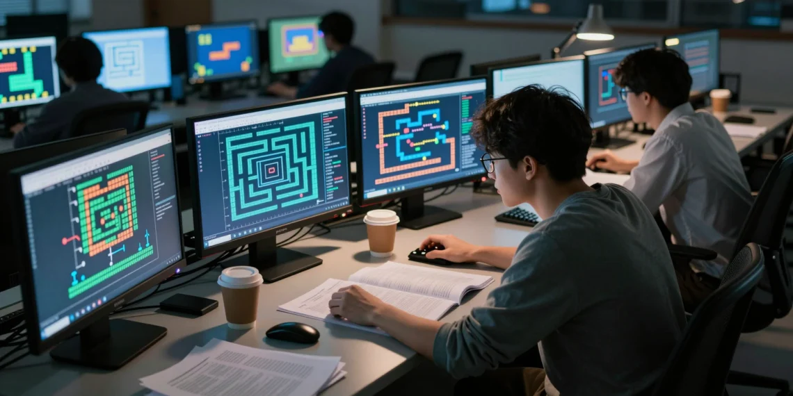 Super Mario ha sido clasificado en la categoría matemática más difícil que existe, y ningún ordenador puede resolverlo 1 Investigador analiza ecuaciones matemáticas y mapas de niveles de Super Mario en laboratorio universitario nocturno