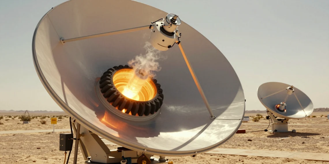Espuma cerámica recubierta de Pyromark logra el mayor rendimiento en receptores solares de disco parabólico, según un nuevo estudio 1 Espuma cerámica con recubrimiento Pyromark en receptor solar de disco parabólico bajo intensa radiación solar