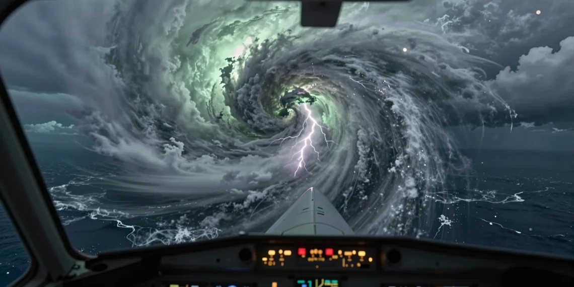Cuatro señales captadas por los Hurricane Hunter avisan de que un ciclón desorganizado se prepara para ganar fuerza 1 Avión Hurricane Hunter de la NOAA sobrevolando un ciclón tropical desorganizado sobre el Atlántico