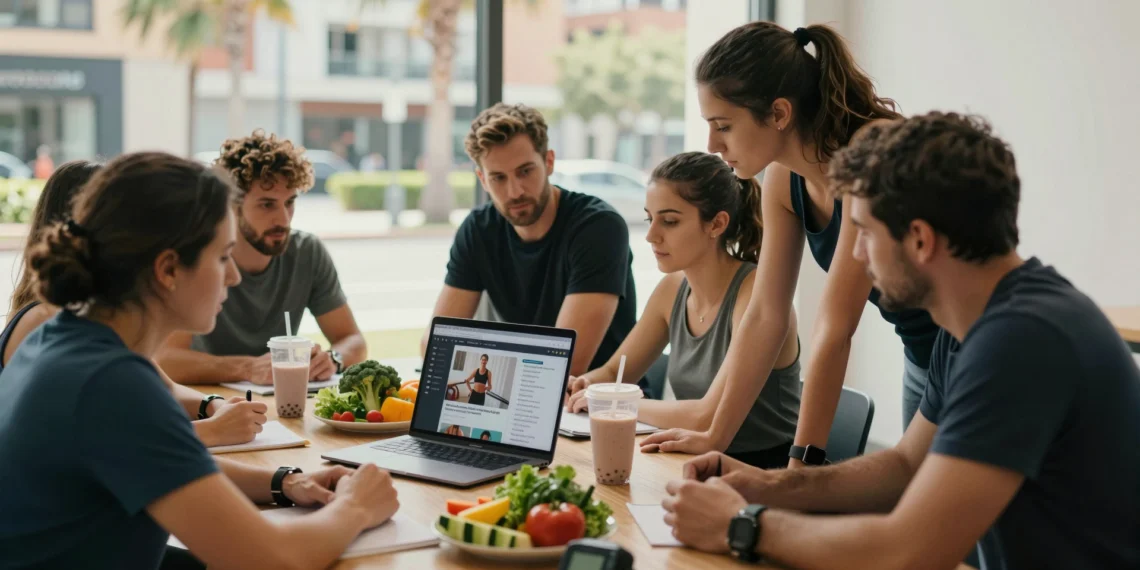 Formarse en nutrición deportiva ya no exige un grado: la oferta online que está cambiando el sector 1 Estudiantes de nutrición deportiva revisan un curso online en un centro de formación de Barcelona